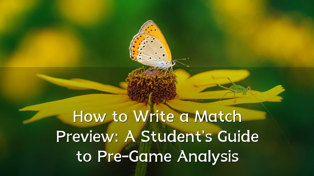 How to Write a Match Preview: A Student's Guide to Pre-Game Analysis